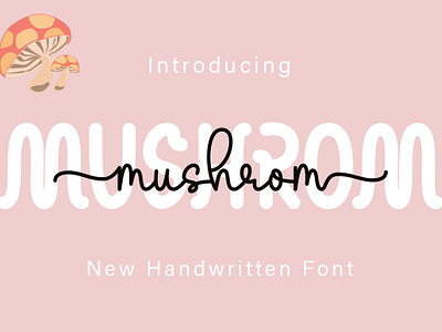 Handwritten Mushrom Font Duo crafting font cute font font font. duo monoline mushroom sans