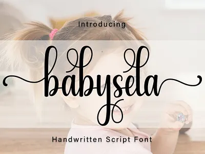 Handwritten Baby Shela crafting font ha handwritten illustration monoline new font script font