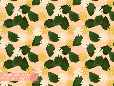 Spring flowers☀️ 2d illustration adobe illustrator floral floral pattern flower pattern green green leaves illustration illustrator lemon color nature nature pattern pattern for textile peachy seamless pattern small flowers spring spring pattern vector yellow