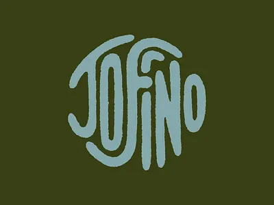 TOFINO LETTERING LOGO circle lettering logo ocean pnw surf tofino vector