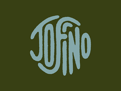 TOFINO LETTERING LOGO circle lettering logo ocean pnw surf tofino vector