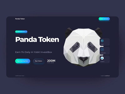 Crypto Token Landing Page Ui blockchain branding crypto crypto design cryptocurrency design illustration interface kit mobile ui uikit web