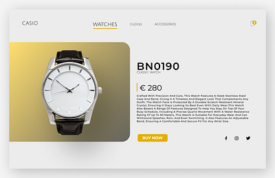 Wrist Watch Landing Page Design branding graphic design landing page ui website