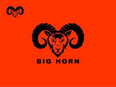 Big Horn Logo 3d animal big big horn big horns for sale branding head horn logo powerful strength strong style template ui ux vector wildlife zoo