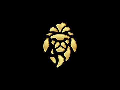 Golden Lion adobe animal brand branding design graphic design identity lion logo mark nature vector