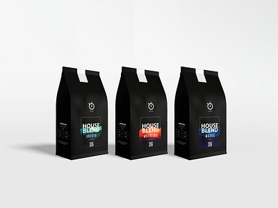 Coffee Packaging Design app branding brewing coffee coffee shop design graphic design houseblend illustration logo packaging product typography vector