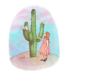 #07 - Cactus Girl | Illustration Set for Children's Book cartoon character childrens book concept art cute digital art hand drawn illustration