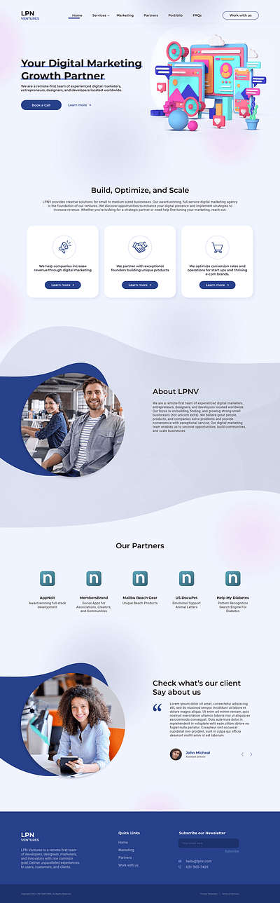 Marketing Agency Landing Page Design ui ux