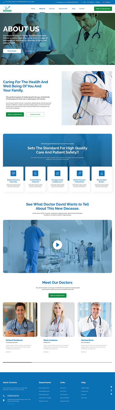 Physician Financial Health Website Design ui ux