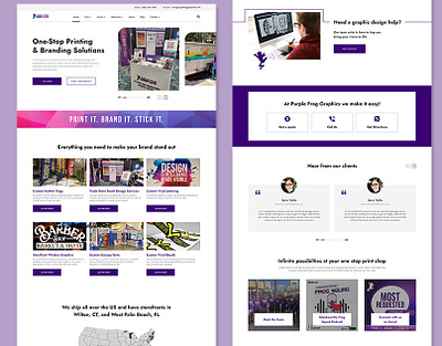 Printing Company Landing Page Design ui ux