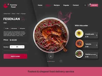 Yummy food Landing Page