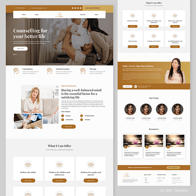 Psychologist Landing Page Design ui ux