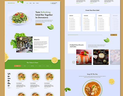 Salad Bar London Landing Page ui ux