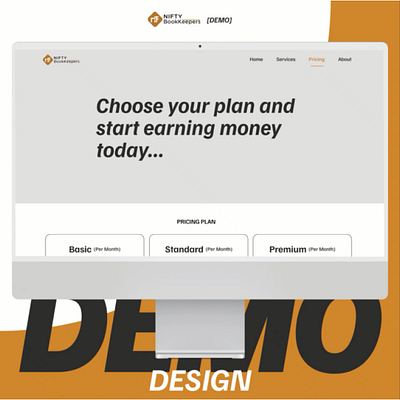 Demo Web page design for Nifty Bookkeppers.. graphic design ui user interface design ux website design