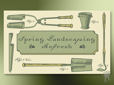 Spring Landscaping Refresh | Church Volunteer Event announcement slide event graphic event promotion garden tools gardening landscaping mysterian design spade spring