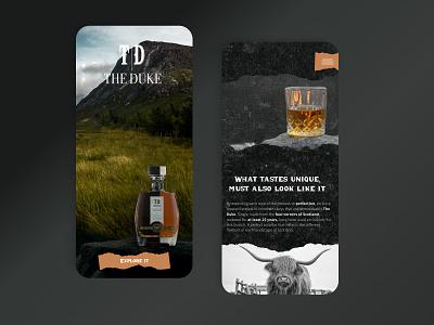 THE DUKE - Whiskey website black dark mobile ui website whiskey