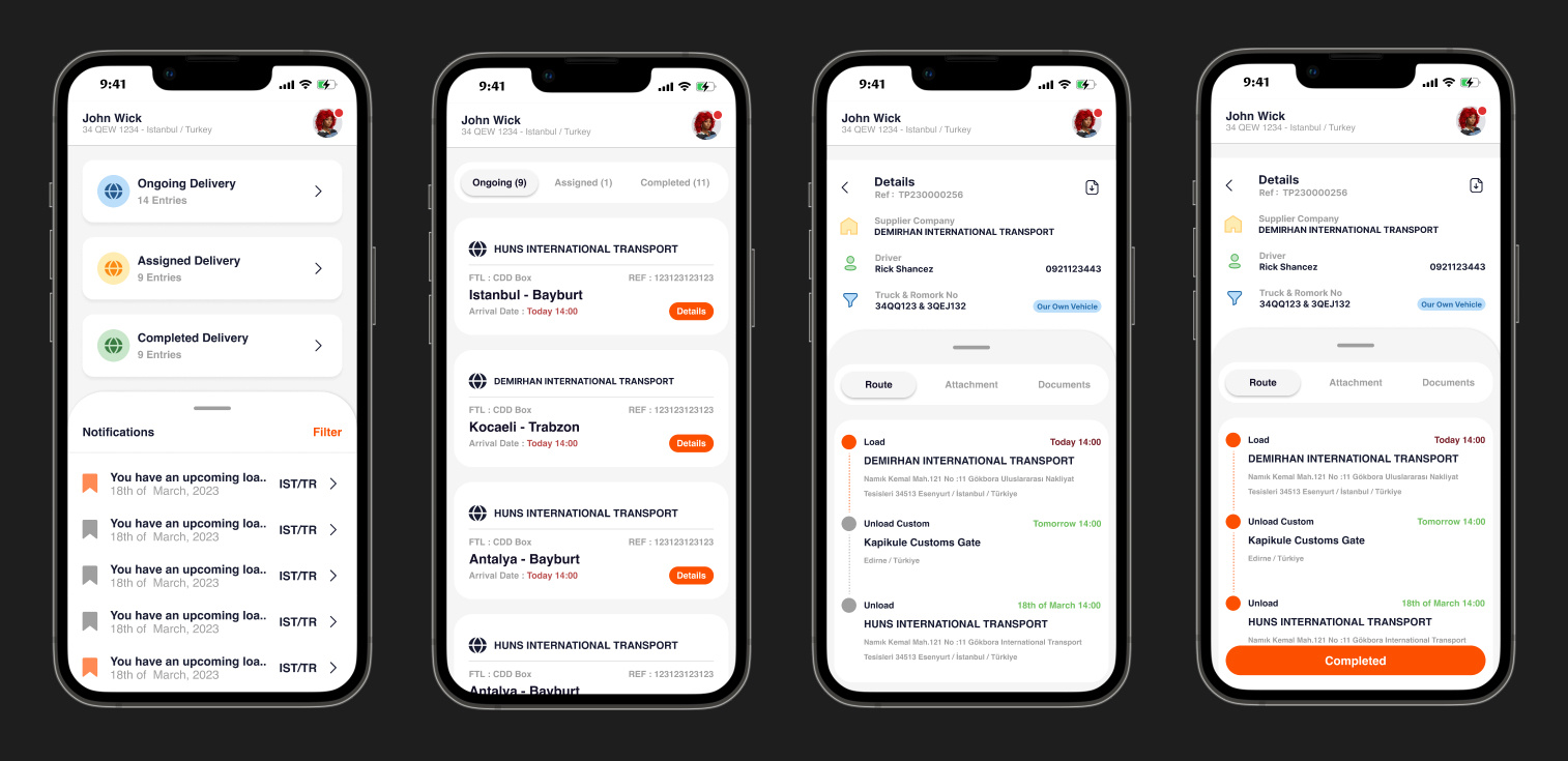 Mobil Tracking App by Zulkuf Demirhan / Frontend Developer & UI/UX