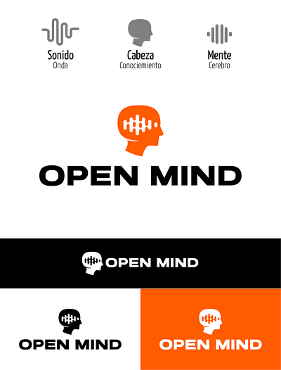Open Mind Logo brand branding graphic design logo