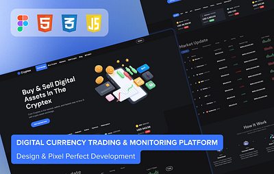 Digital currency trading & monitoring platform Design & Ui Dev. design graphic design product design ui design ux design web design