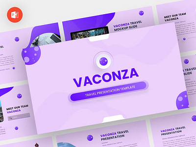 Vaconza - Travel Powerpoint Template abstract annual business clean corporate download google slides keynote pitch pitch deck powerpoint powerpoint template pptx presentation presentation template professional slides template ui web