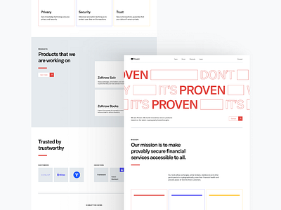 Proven branding & web design branding crypto cryptocurrency figma landing page ui visual design web design zero knowledge proof