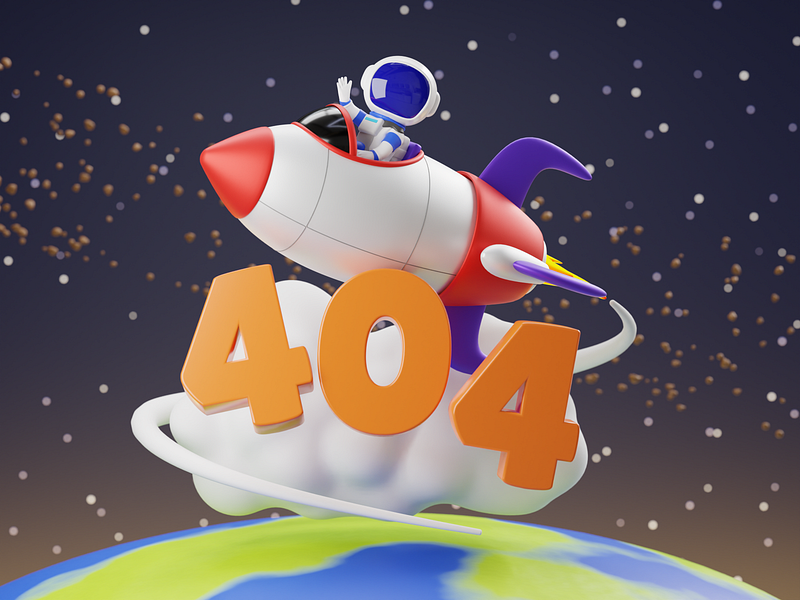 404 Error - 3D Illustration