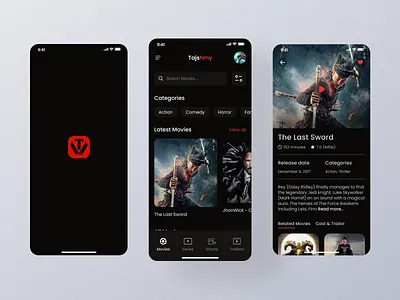 Movie Streaming App Name Tajshmy 3d animatiom creative design figma graphic design hotstar illustration logo mobile app motion graphics movie app movie streaming netflix product design ui ui inspiration user interface ux visual design