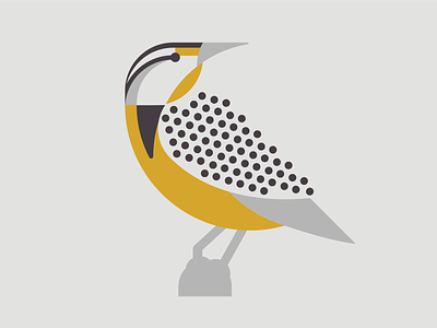 Western Meadowlark bird birds design dots graphic design illustration illustrator kansas meadowlark montana nebraska north dakota oregon pattern patterns vector western western meadowlark wyoming yellow