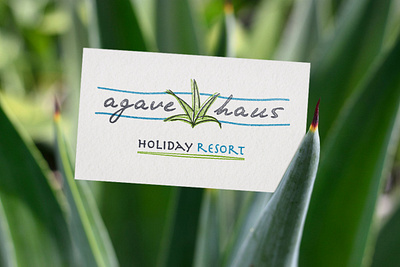 Agave Haus agave app beach branding bungalows handdrawn holidays resort ui watercolor
