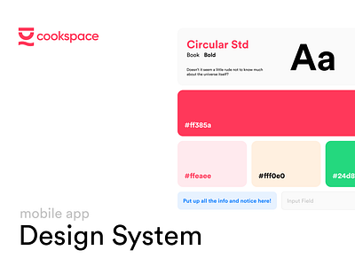 Cookspace // Design System • 2021 design system ui ux