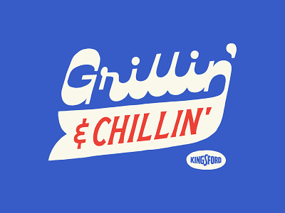 Grillin' & Chillin' bbq branding design grilling lettering merchandise t-shirt typography