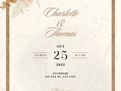 Printable Boho Wedding Invitation Template boho boho wedding canva template floral graphic design invitation template wedding invitation