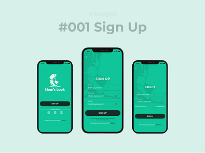 Sign Up (#DailyUI Challenge#1) dailyui design figma mobiledesign signup