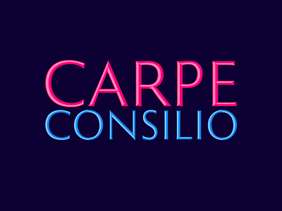 Typography: Carpe Consilio typ typography