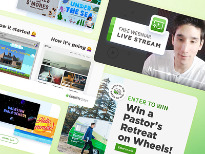 Faithlife Web Ads ad collage emblem icon social web web ad webinar