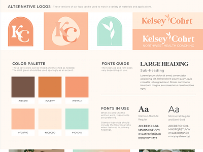 Brand + Web Design - Northwest Health Coaching brand brand board brand design branding color palette creamsicle design elementor feminine graphic design logo modern orange showit showit website web website