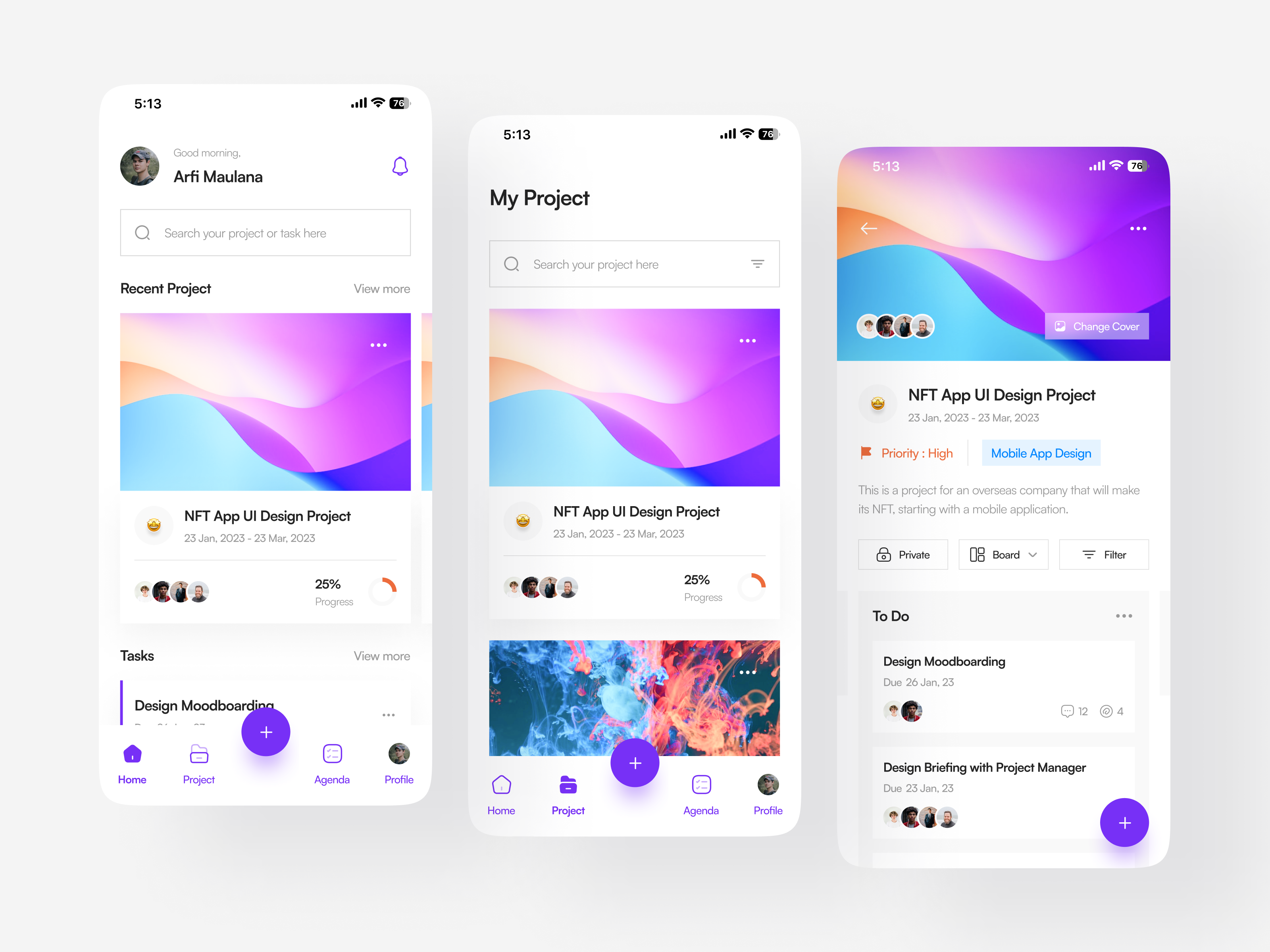 Ngatur - Project Management Mobile App UI KIT 📱 app design minimal project project management task manager team to do to do app trello ui ux