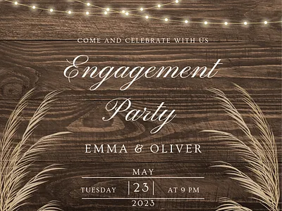 Boho Engagement Invitation Template boho boho engagement canva canva template engagement invitation engagement party graphic design invitation template printable template wedding invitation