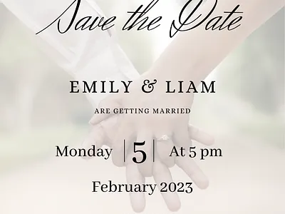 Printable Photo Wedding Invitation Template canva canva template graphic design invitation template minimalist design photo invitation printable invitation wedding invitation