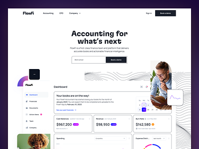 Fintech Marketing Website accounting clean dailyui design finance fintech ui ux web