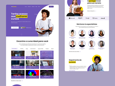 WeCourse - Education web app website course design education flat design graphic design landing page purple ui web web design website layout
