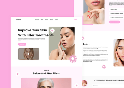 Skin Care Landing Page UI Design branding design females landing page skin care ui ui design ux web design