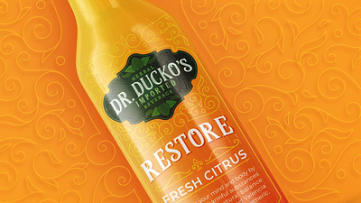 Dr. Ducko's Herbal Beverage branding graphic design logo
