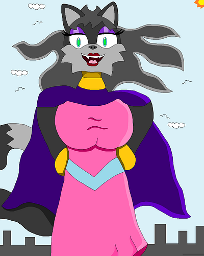 The Big Sister: Adriana Posing anthro character evil fantasy female fox foxes furry giant giantess illustration mobian sonic vixen witch woman