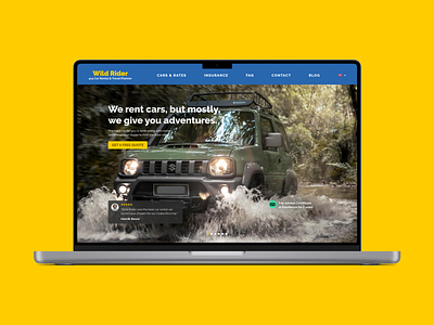 Wild Rider Site Redesign 4x4 brand concept landing page marketing mockup offroad redesign rent a car site ui ux website