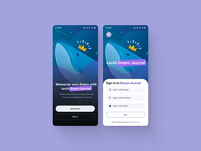 Journal Mobile App animation apps graphic design journal mobile app notes onboarding screen sign in ui uiux web design webdesign welcome screen