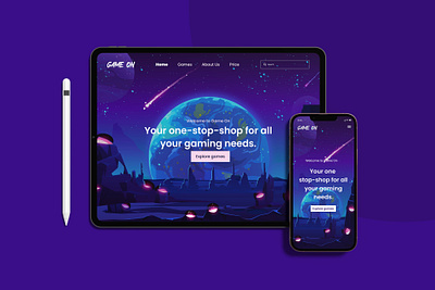 Game On Gaming Platform Website appdesign branding design ui uidesign uxdesign webdesign website