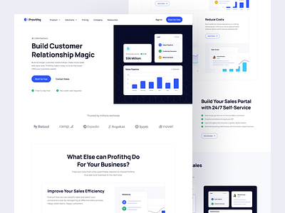 CRM - Landing Page business clean component crm customer design dipa inhouse graphic design illustration landing page management marketing minimal modern ui uidesign ux uxdesign web design website