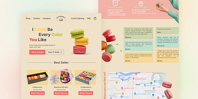 MYCARON'S - Macaron shop website landing page ui web design website