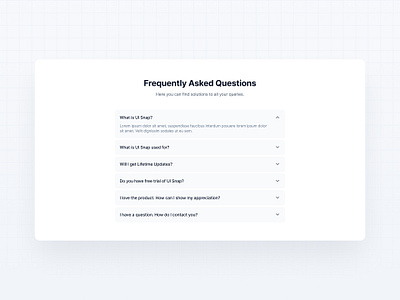 UI Snap - Frequently Asked Questions Page asked page design and better frequently frequently page